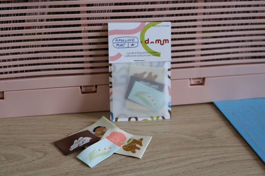 Étiquettes collab' Apolline Muet X Domum
