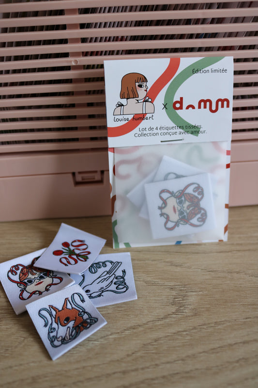 Étiquettes collab' Louise Humbert X Domum