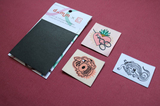 Étiquettes collab' Léo turko X Domum